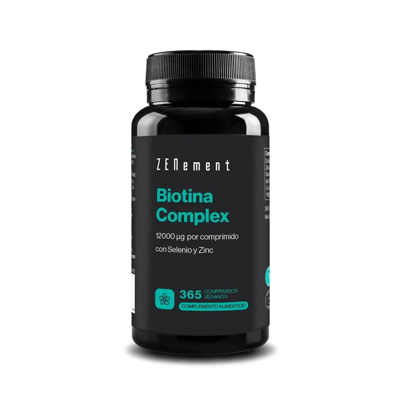 Zenement Biotin-Komplex mit Selen und Zink, 365 vegane Tabletten