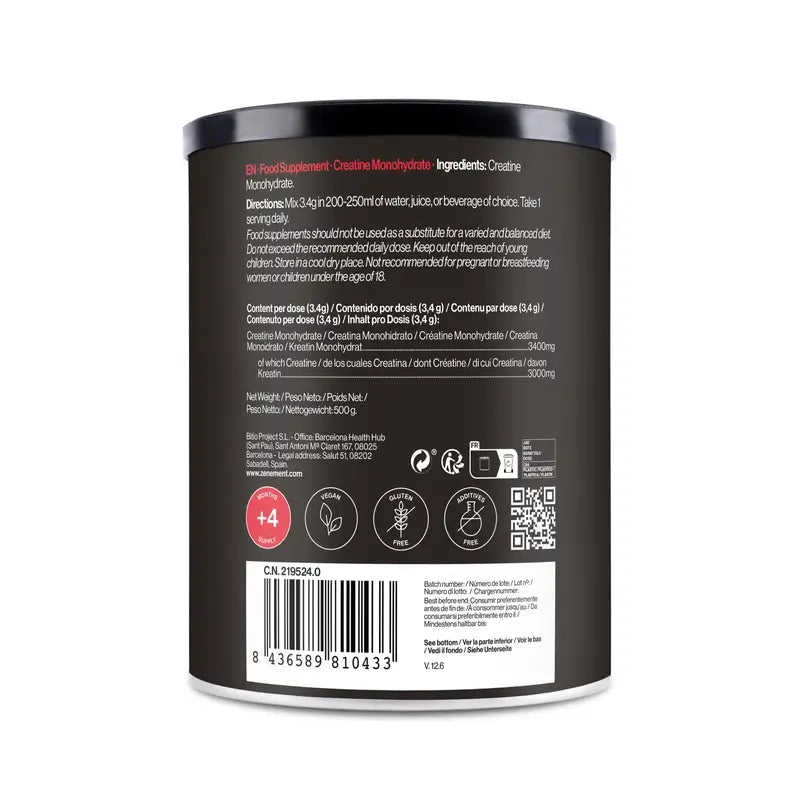 Zenement Kreatin-Monohydrat, mikronisiert, geschmacksneutral, 500 g