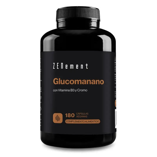 Zenement Glucomannan Natürliches Sättigungsgefühl, 180 vegane Kapseln
