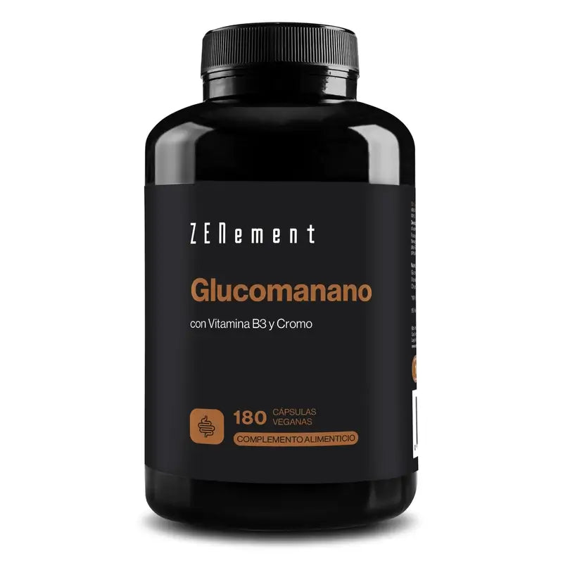 Zenement Glucomannan Natürliches Sättigungsgefühl, 180 vegane Kapseln