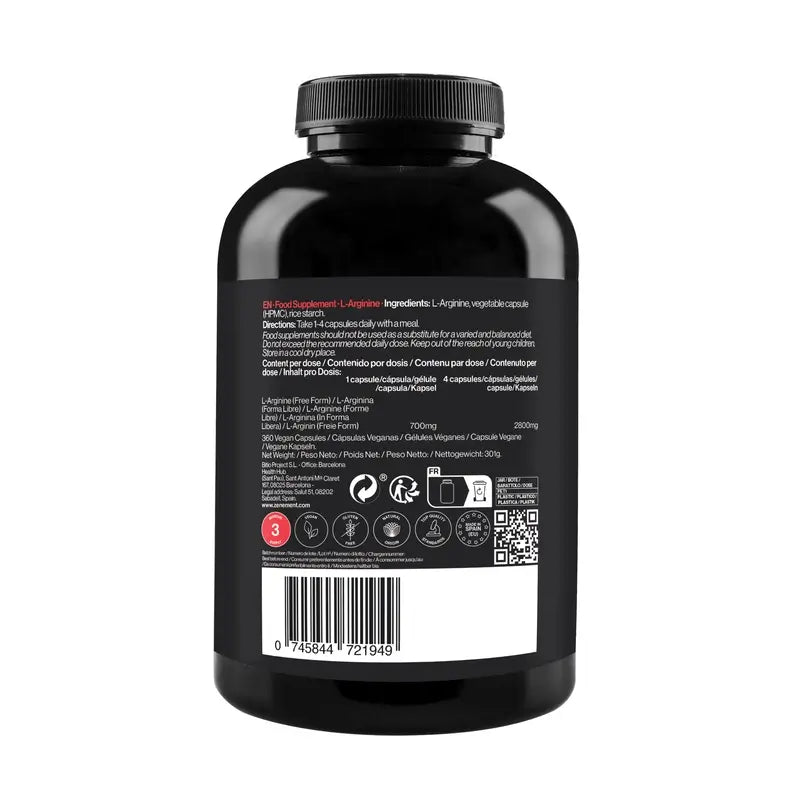 Zenement L-Arginin 700 Mg, 360 vegane Kapseln