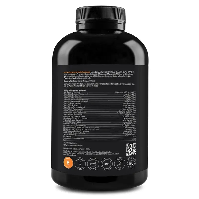 Zenement Multivitaminerals mit Lutein, 240 vegetarische Tabletten