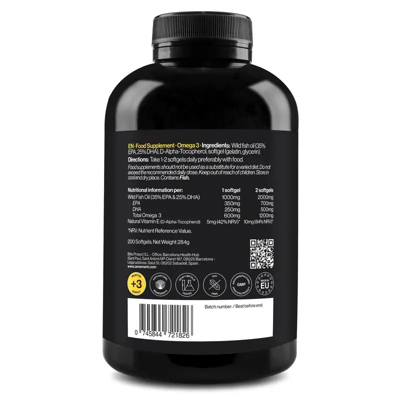 Zenement Omega-3 1000 Mg, 200 Weichkapseln