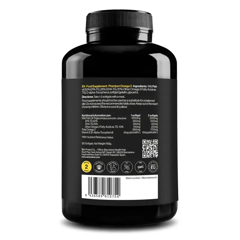 Zenement Omega-3 Premium, 120 Weichkapseln