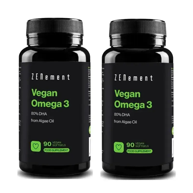 Zenement Omega-3 Vegan Dha, Packung mit 2 x 90 veganen Weichkapseln