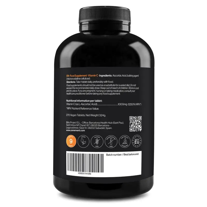 Zenement Vitamin C 1000 Mg, 270 vegane Tabletten