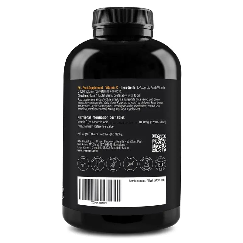 Zenement Vitamin C 1000 Mg, 270 vegane Tabletten