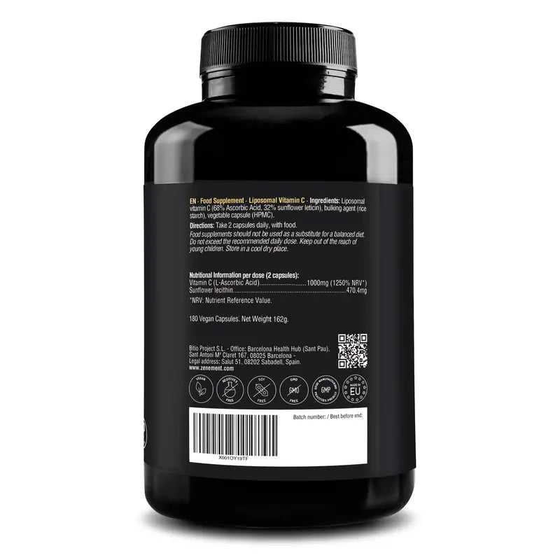Zenement Liposomales Vitamin C Liposomales Vitamin C, 180 vegane Kapseln