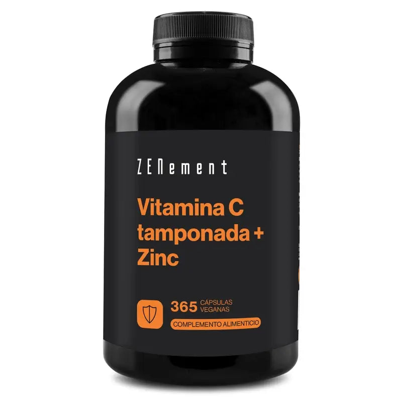 Zenement gepuffertes Vitamin C + Zink, 365 vegane Kapseln