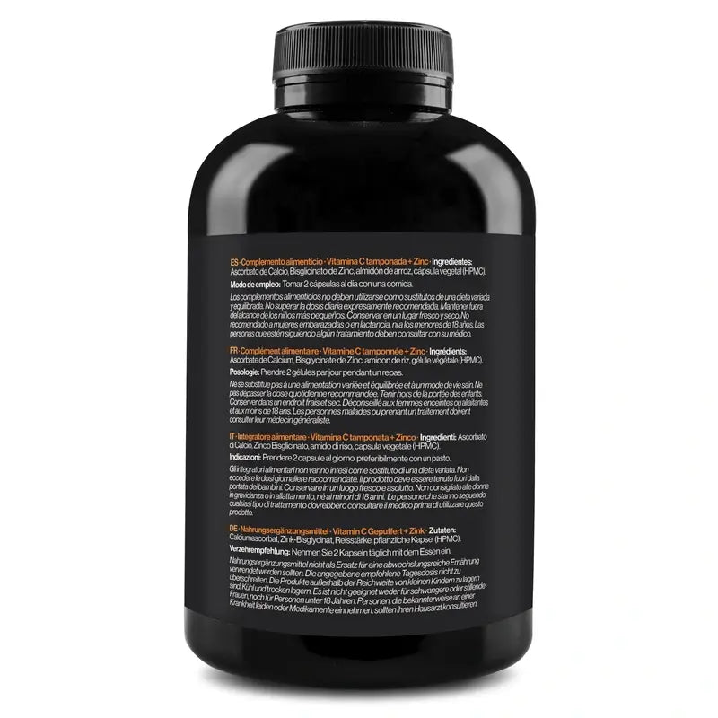 Zenement gepuffertes Vitamin C + Zink, 365 vegane Kapseln