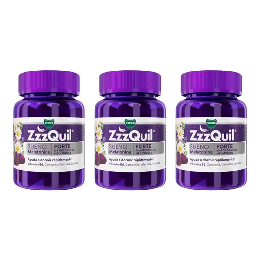 ZzzQuil Natura Forte Melatonin, Packung 3x30 Gummis