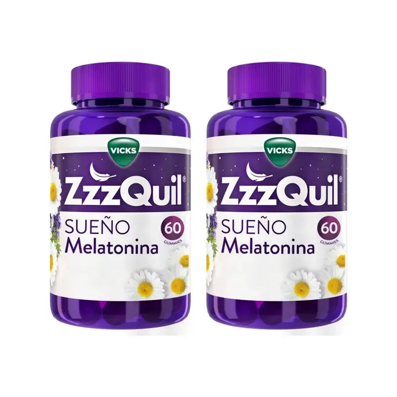 ZzzQuil Natura Melatonin, Packung 2x60 Gummis