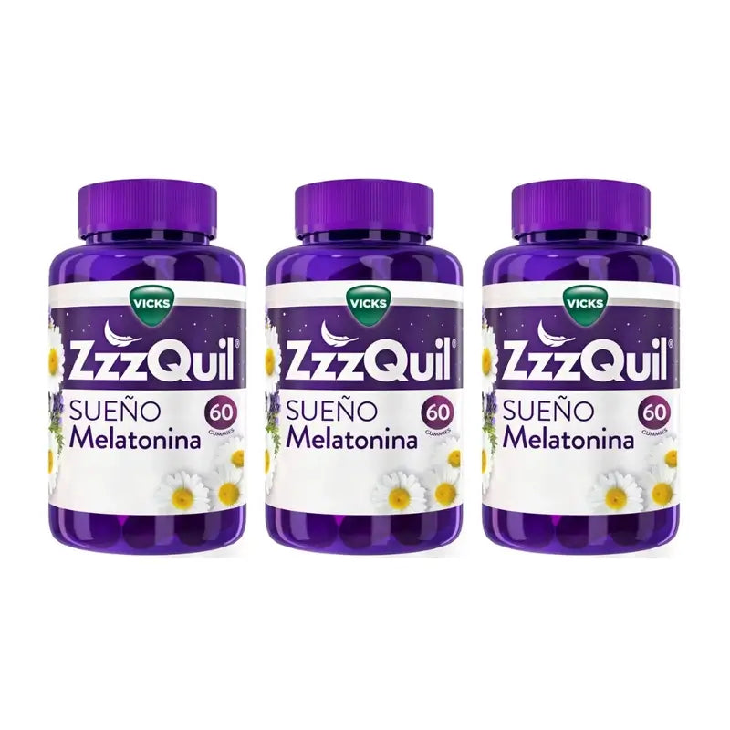 ZzzQuil Natura Melatonin, Packung 3x60 Gummis
